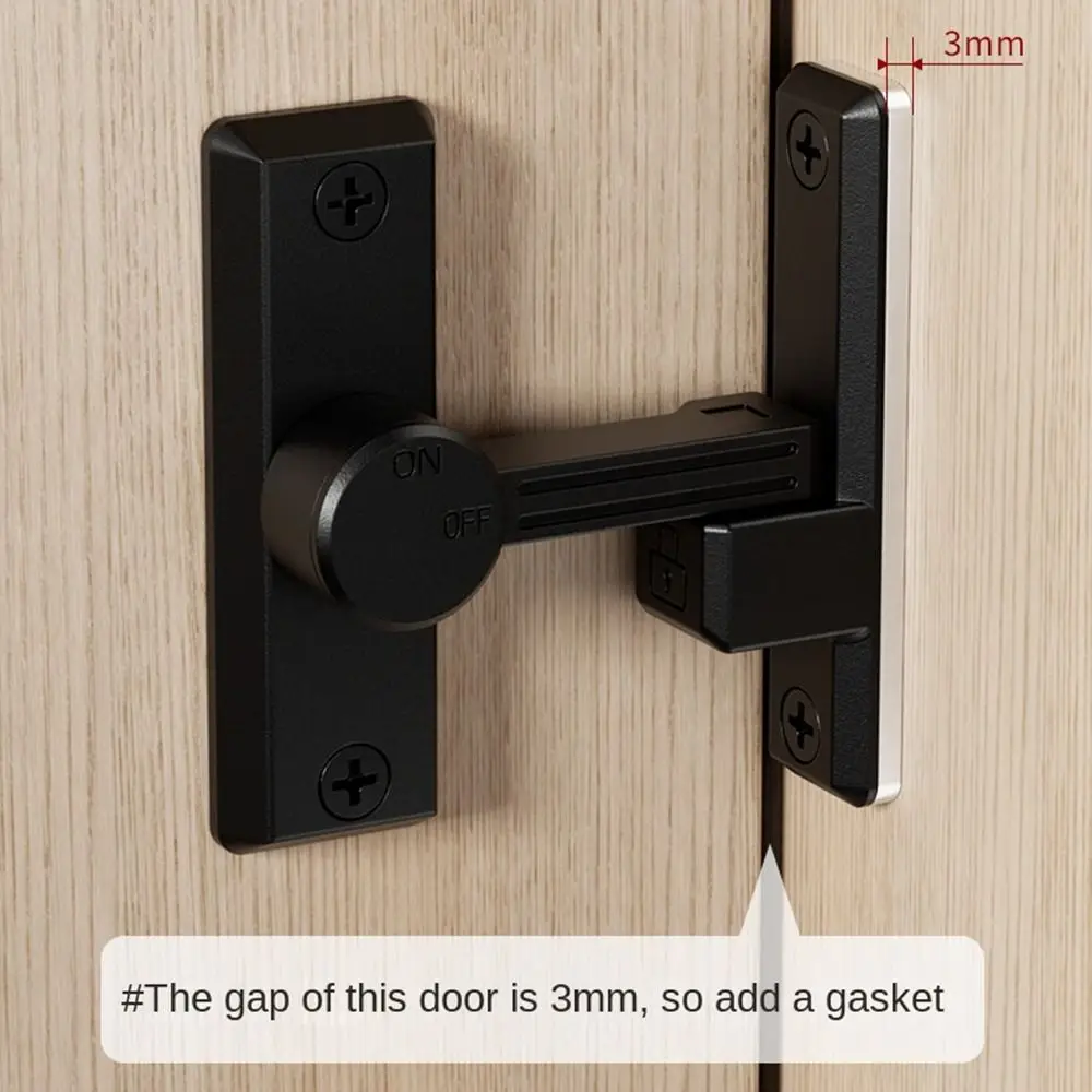 Description Picture 6 of itemHardware Luminous Door Buckle New Zinc Alloy Furniture Door Latch 90°-180° Luminous Door Bolt Cabinet