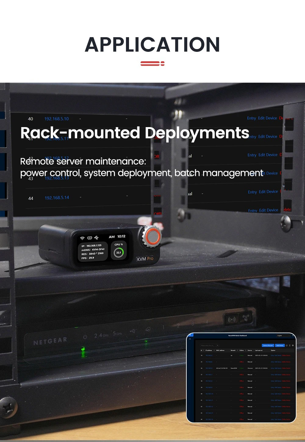 Sipeed NanoKVM-Pro ATX/Desk 4K IP-KVM GbE WiFi6 PoE Mini Remote Control HomeLab