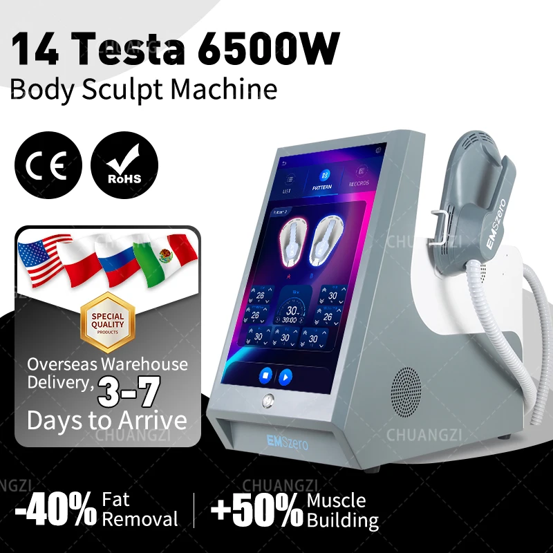 EMS EMSslim Neo 6000W Hi-emt Sculpt Machine Nova Muscle Stimulator Body Shaping Massage Equipment for Salon EMSzero