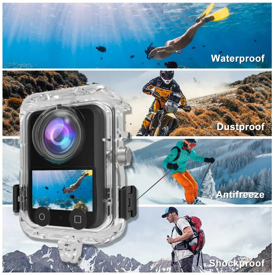 PULUZ For DJI Osmo 360 40m Depth Waterproof Camera Case Diving Housing Underwater Cover