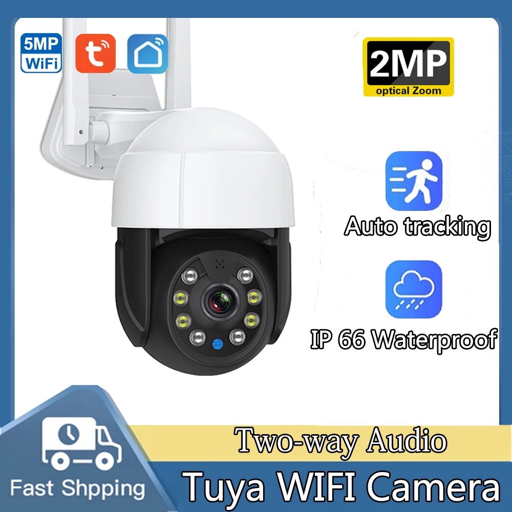

5MP Tuya Speed Dome IP Camera WIFI-Intelligent AI personnel Tracking-Outdoor Home Network Video Full Color Surveillance