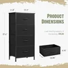 Home Furniture Dresser for Bedroom, Storage Drawers, Skinny Fabric Storage Tower with 4 Drawers, Tower Organizer Uni 4