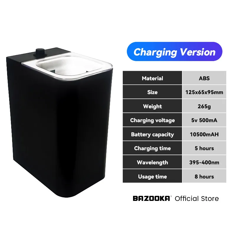 Bazooka UV Löffel Eisen Platte Weiche Harten Köder Füllen Licht LED Angeln Locken Wasserdichte USB Lade Batterie Für Outdoor-Tool winter – Detail 13