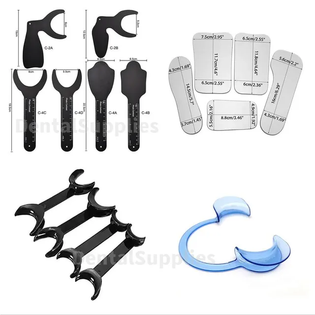 Dental Intraoral Photography Mirror Orthodontic Background Plate Lip Retractor Opener Transparent Buccal Retractor With Handle