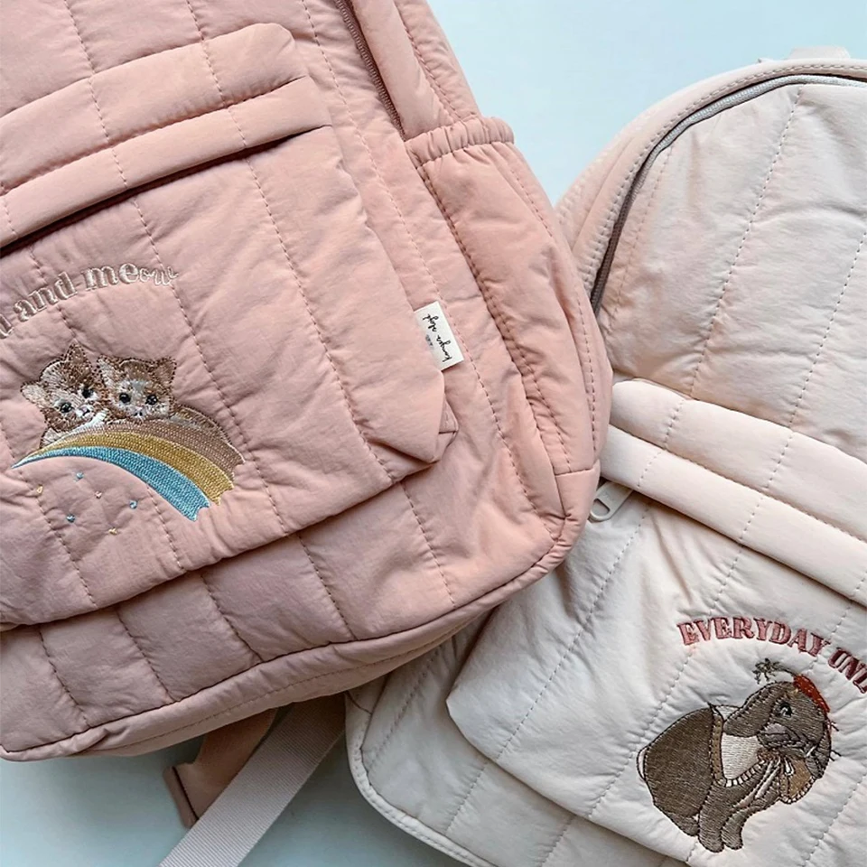KS Brand Mommy Bag Travel Children Kid Cherry Backpack Primary Schoolbag Baby Waterproof Print Kindergarten Bags Boys Girls Gift 5