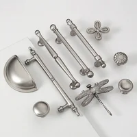 Poignées de meubles modernes en nickel brossé pour cuisine, tiroirs, armoires et placards 1