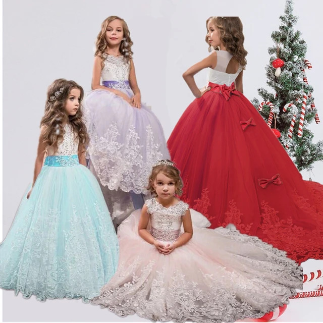 Meninas Adolescentes Elegante Vestido De Princesa Sem Mangas Rendas Júnior  Vestidos De Dama De Honra Vestido De Festa De Casamento Traje Do Baile -  Vestidos Para Dama De Honra - AliExpress