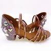 Latin Dance Shoes Full Rhinestone Girls Latin Dance Shoes Soft Bottom Adult SALSA Diamond Salsa Latin Ballroom Shoes 4