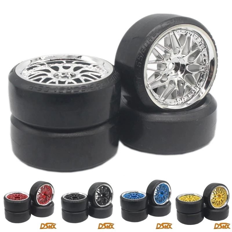 Set 4 Pneumatici Per Auto RC – 12 Mm, Per Modelli 1:10 1:12 1:16 – HSP 94122 94123 94103 3850 3851 FW06 - 3