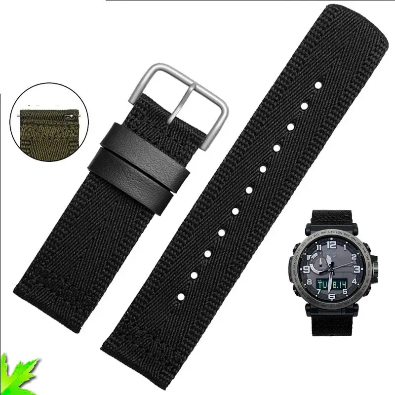 Waterproof 24mm Nylon Watch Band Strap in Longer Length