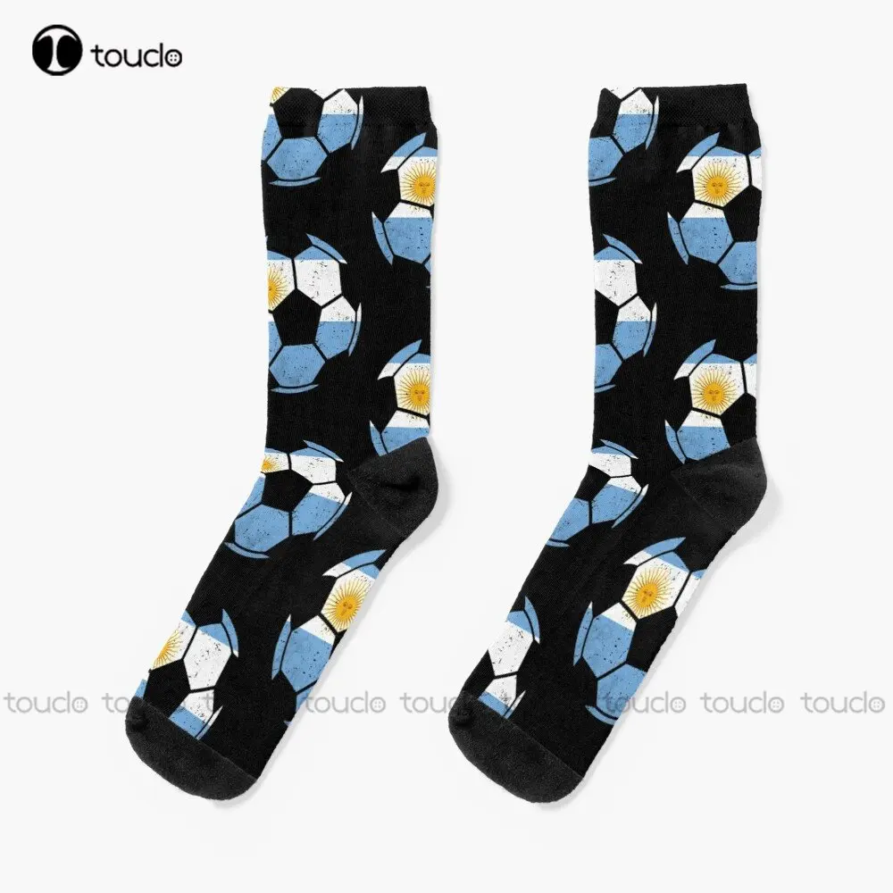 

Argentina Soccer Ball Flag Jersey Argentines Football Fan Socks Funny Socks For Women Christmas Gift Street Skateboard Socks