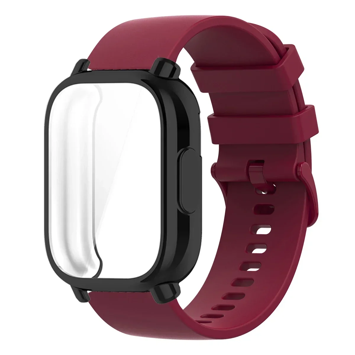 Protective Case with Silicone Strap - Full Cover Screen TPU Soft Shell & Breathable Sport Bands