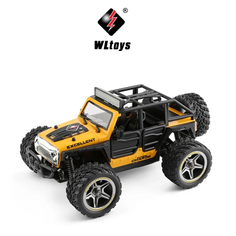 Wltoys 22201 1:22 2.4G 미니 RC카, 2WD 오프로드 차량 모델, 조명 포함, 원격 제어 기계식 트럭, 어린이용 장난감