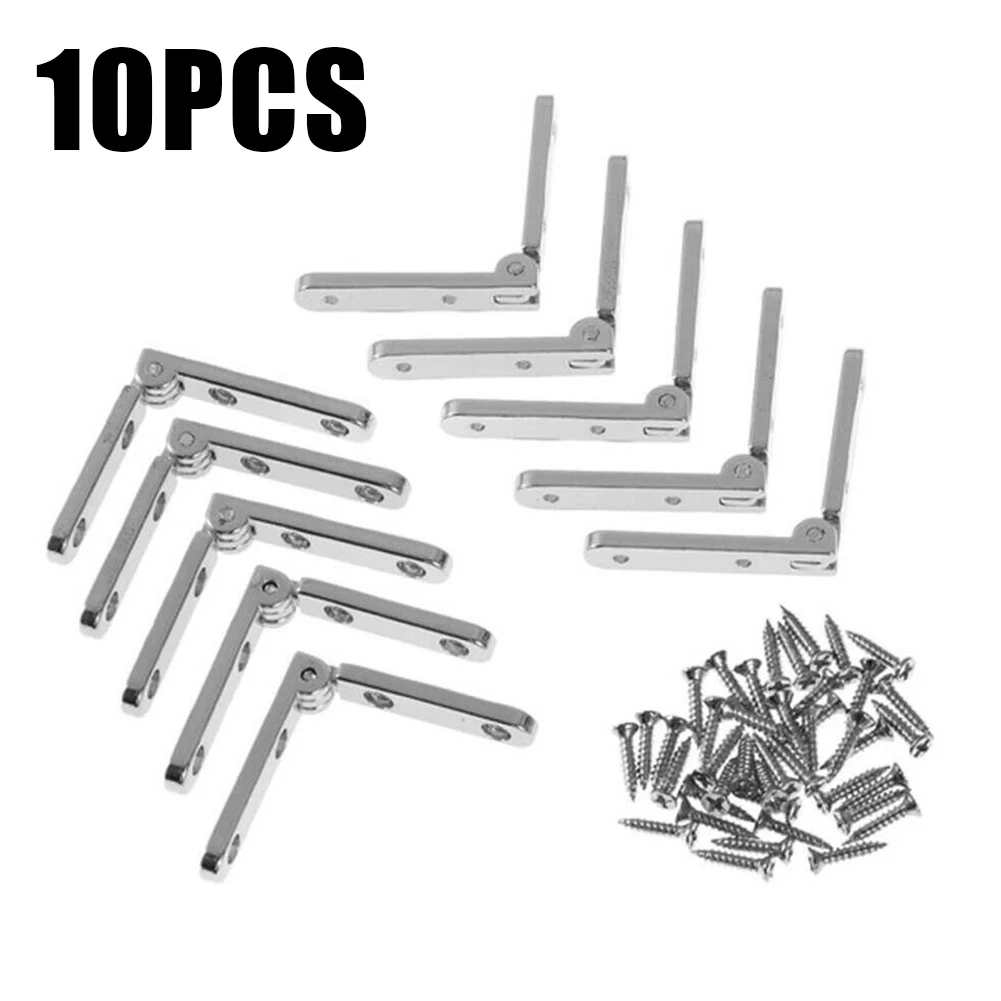 Description Picture 2 of item10pcs Zinc Alloy 90 Degree Hinges Seven-Letter Spring Hinge For Wood Box Cabinet Cosmetic Box Hardware Accessories Iron Hinge