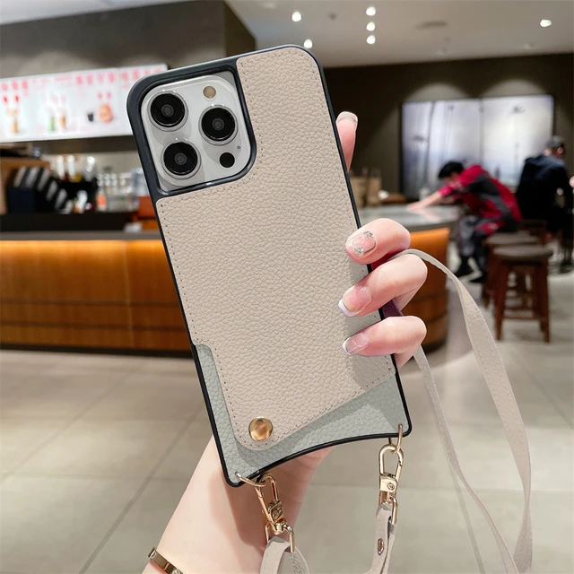 Iphone 12 Pro Max Case Crossbody Strap  Luxury Leather Phone Case Strap -  Luxury - Aliexpress