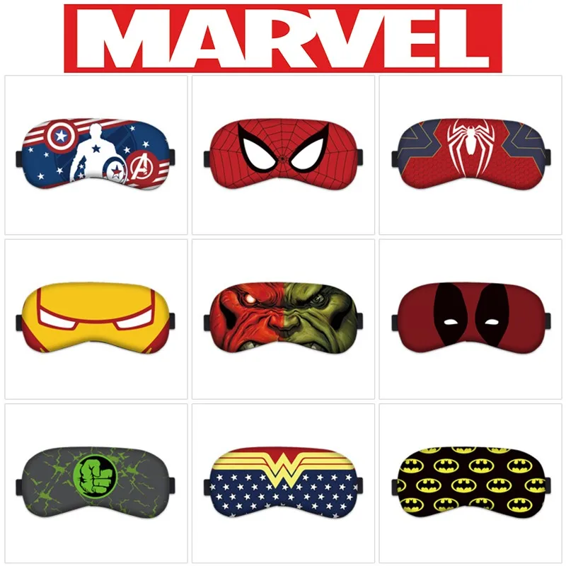 Marvel Blackout Eye Mask Super Heroes Around Eye Mask Superman Deadpool Iron Man Maschere Per Gli Occhi Traspiranti Tridimensionali