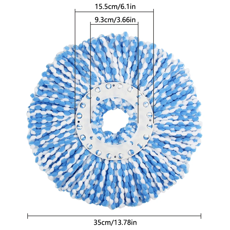 Spin Mop Head Thicken Microfiber Cotton 360 Magic Spinnable Universal Replacement Refill 16cm Household Cleaning