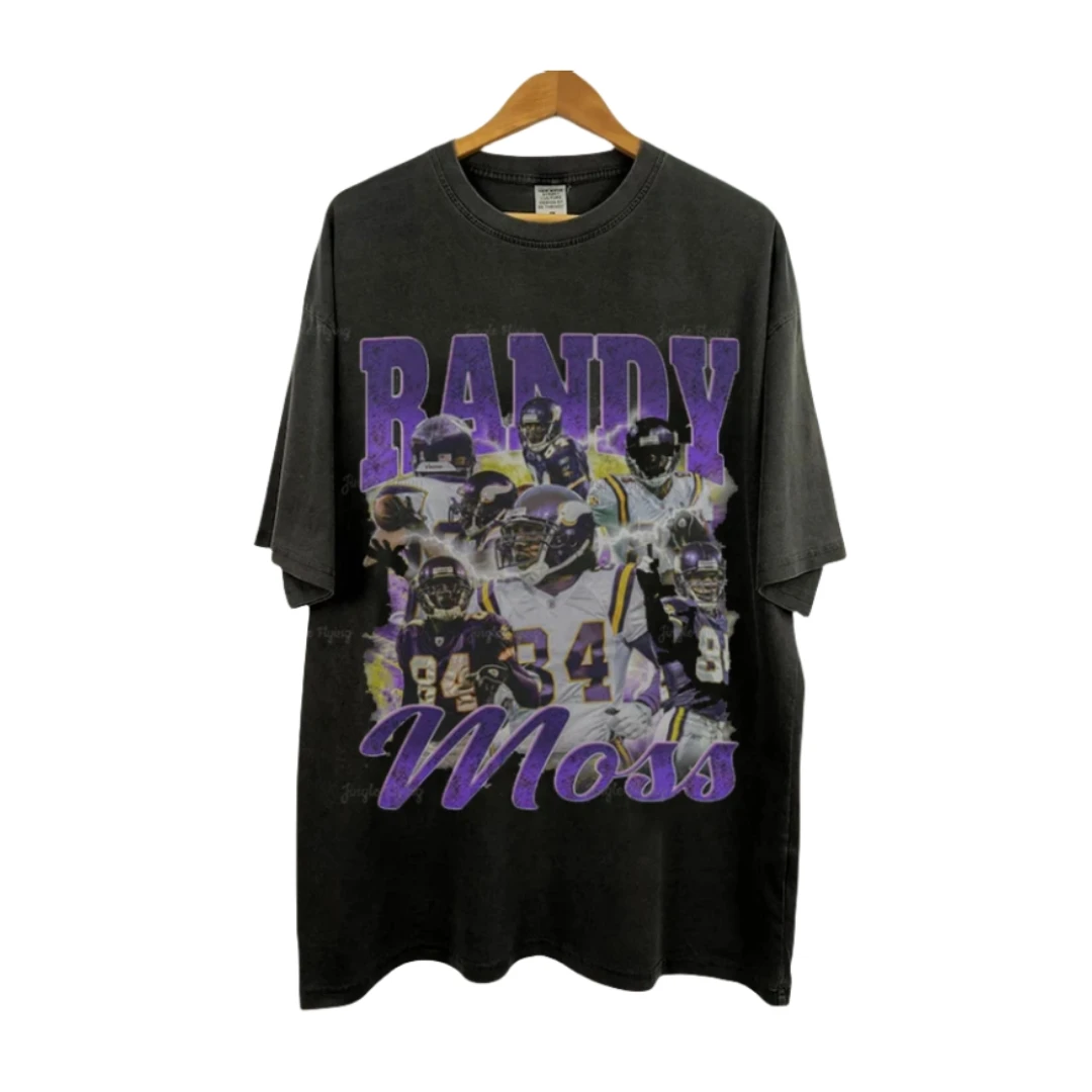 Maglietta Vintage Stile Dunn Moss Football Classic Anni '90 Graphic Tee Unisex Bootleg Gift Retro