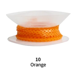 Extra - Long 15 - Foot Elastic Power Chain in 48 Vibrant Colors (Orange 10)