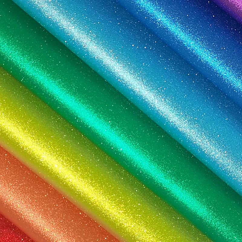 

Glitter Faux Leather Sheets Fabric for Sewing PU Leather Bow Making Supplies Diy Bag Material Sew Accessories 46x135cm