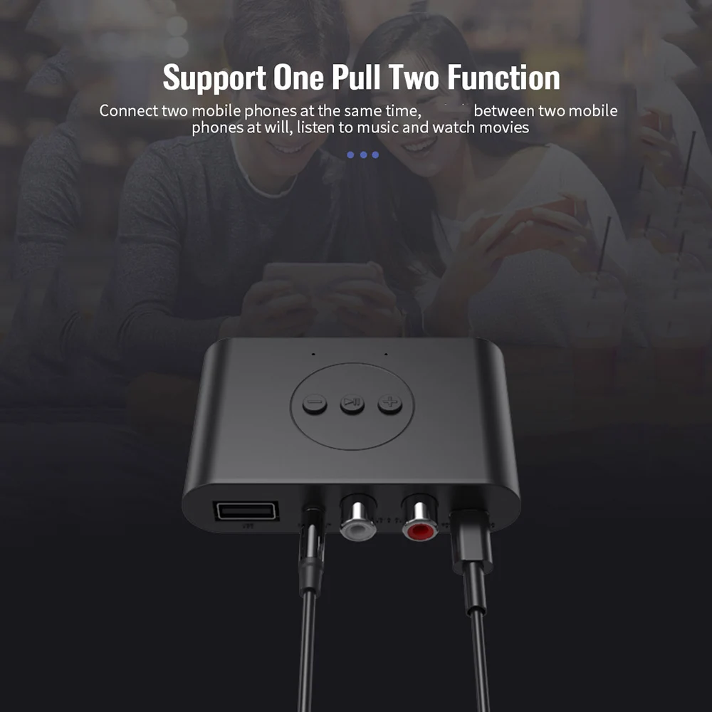 오디오 수신기 U 디스크 RCA 3.5mm AUX NFC 블루투스 호환 5.2 USB 스테레오 음악 무선 어댑터 차량용 핸즈프리 통화