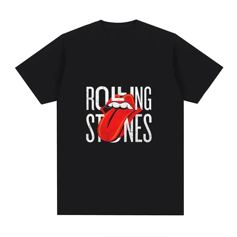

Men's Summer Street High Quality Cotton T-Shirt Rolling Stone T-Shirt Vintage Street T-Shirt Men's and Women's Harajuku