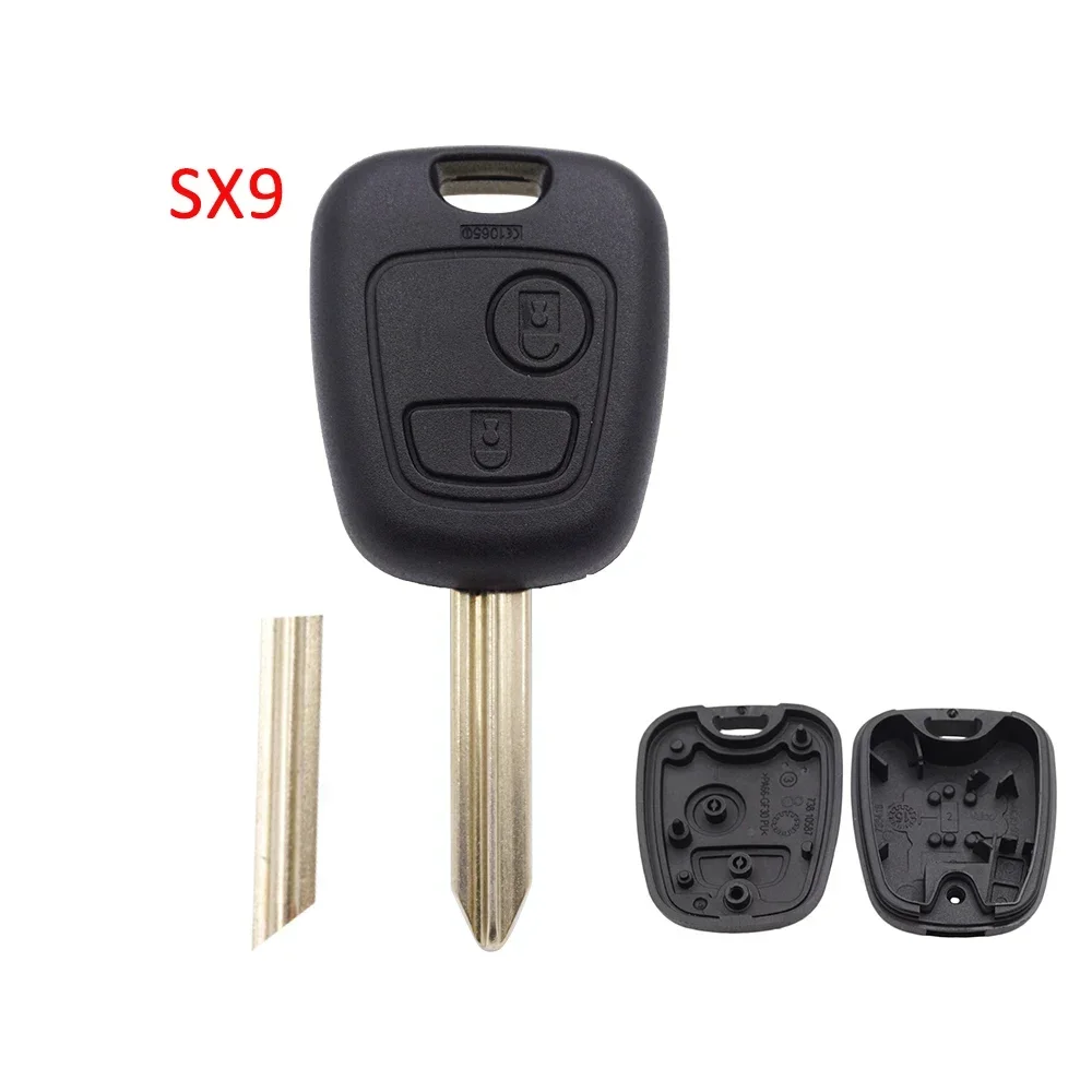 Xinyuexin 2Button Car Key Shell Case Fob for Peugeot 206 Partner Expert Boxer for Citroen C3 C2 HU83 VA2 SX9 NE73 NE78 Blade Key