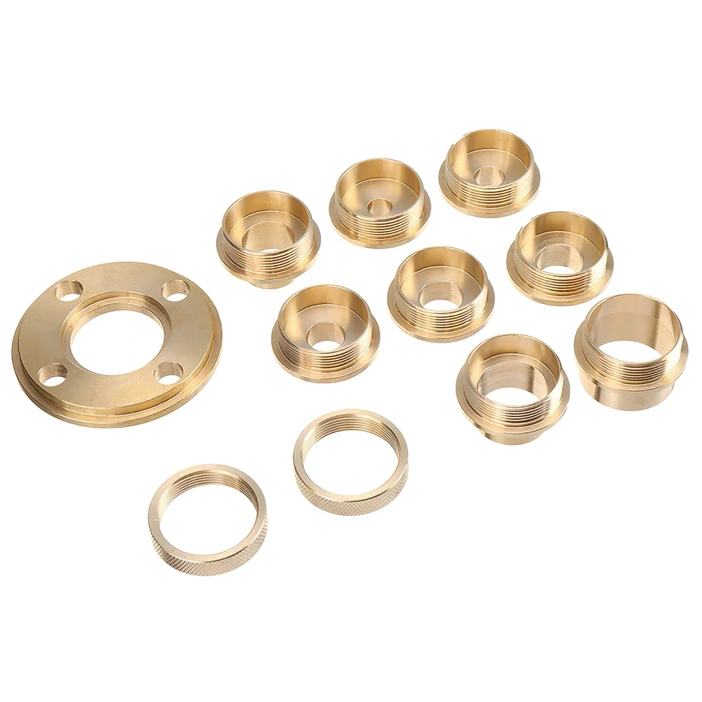 Allsome 11 Stück Holzbearbeitungs-Fräserbuchsenführung, 10–30 mm, Kupfer, Premium-Fräser-Führungsbuchse – Detail 5