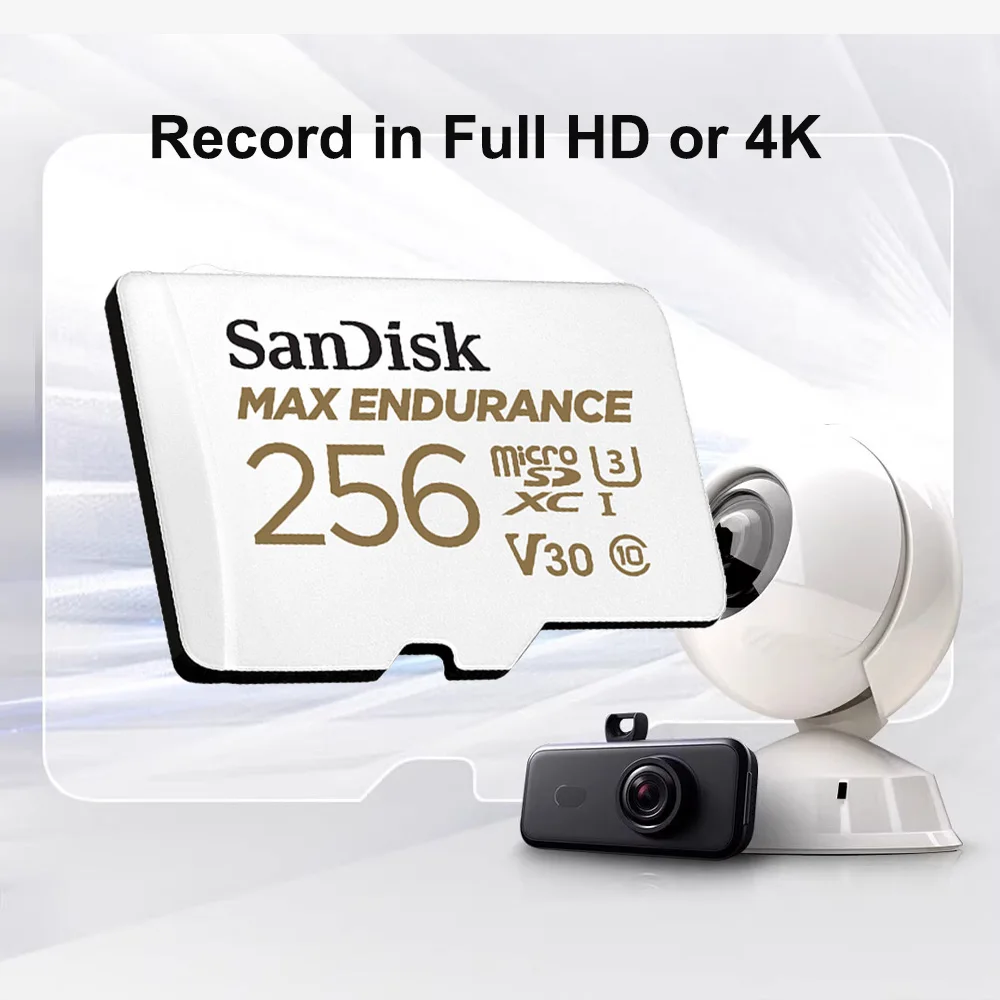 샌디스크 맥스 엔듀런스 microSD 카드 32GB 64GB 128GB 256GB U3 4K 풀 HD 메모리 카드 (드라이빙 레코더 및 감시 카메라용)