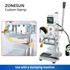 ZONESUN Custom Logo Leather Stamp Hot Brass Branding Iron Brand Heating On Wood Paper DIY Gift Personalized Stamping Mold 4