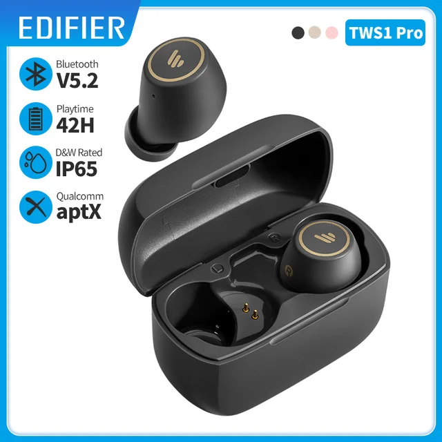EDIFIER TWS1 פרו TWS אלחוטי Bluetooth אוזניות ptX Bluetooth V5.2 עד 42hrs השמעת זמן יכולות טעינה מהירה|Bluetooth Erphones ∓ Hedphones|  