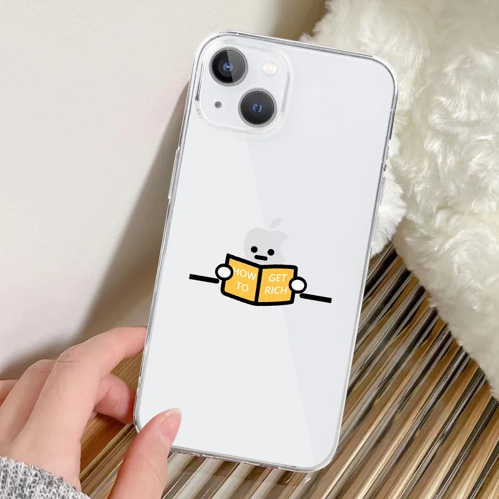thumbnail image 1 of Transparent Cartoon New Year Christmas Creative Santa Phone Case for iPhone 11 12 13 14 15 Pro Max X XS XR 7 8 Plus SE 2 Cover, 1 of 5