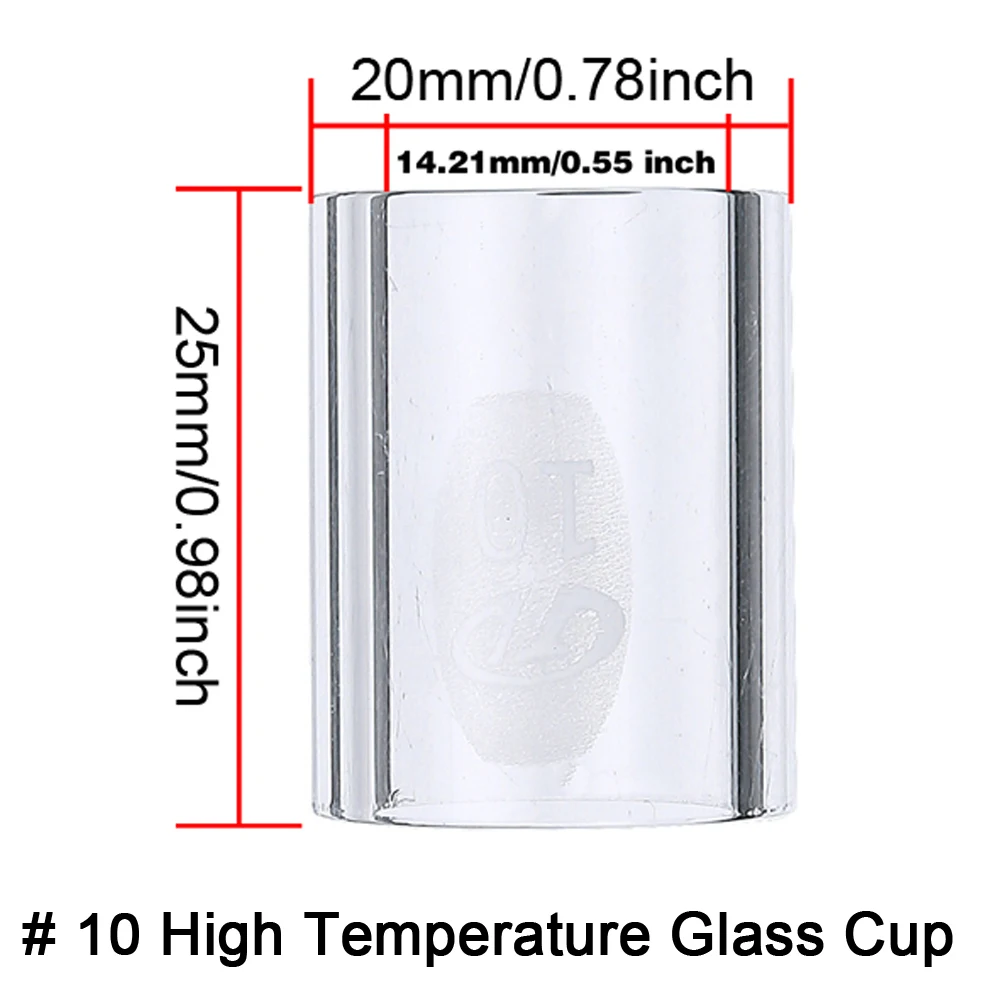 7Pcs/Set WP9 Welding Torch #10 Glass Cup Kit Stubby Collets Body Gas Lens Tig For Wp-9/20/25 Series Welding Accessories