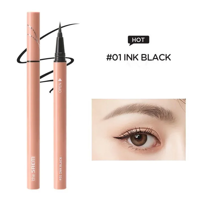 The Saem Eyeliner Pencil Liquid Eye Liner Waterproof Long Lasting Makeup Cosmetics Tools Easy to Wear Korean Cosmeitcs