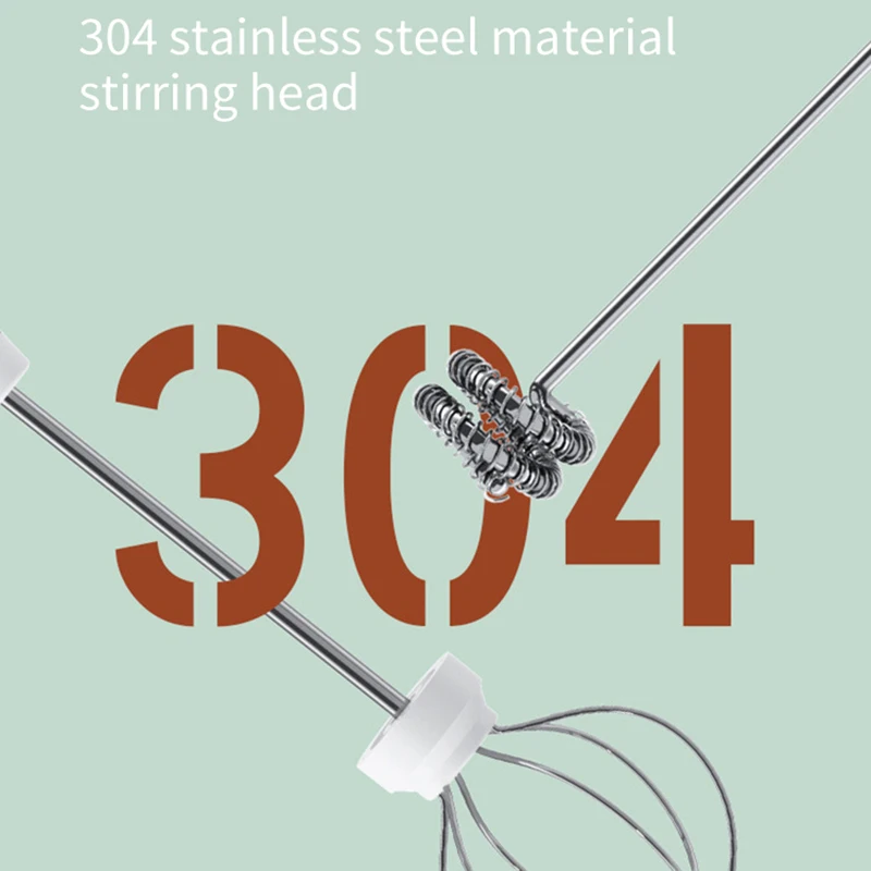 Handheld Electric Milk Frother 3 Speeds Egg Mixer USB Rechargeable Coffee Frothing Wand Cappuccino Stirrer Kitchen Whisk Tool