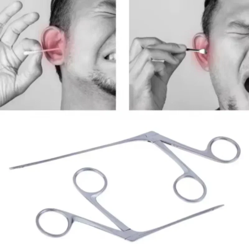 Medical Ear Wax Pick Tongs Earwax Remover Micro Alligator Crocodile Forceps Earpick Nose Operational Cleaner Clip