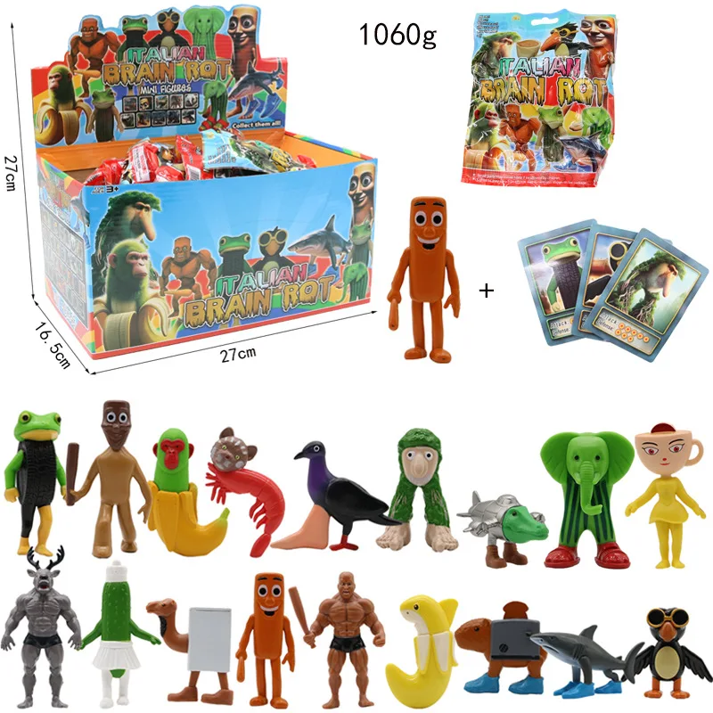 Mushplushies 24PCS Italian Brainrot Steal A Brainrot Toys, Brain Rot Action Figure, 1.8" Tralalero Tralala Tung Tung Tung Sahur Doll, Valentines Day Gifts For Kids Birthday Party Favors Decorations - View #8