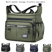 Sac à bandoulière d'affaires pour hommes avec poches multicouches, bandoulière réglable pour le travail et les voyages 1