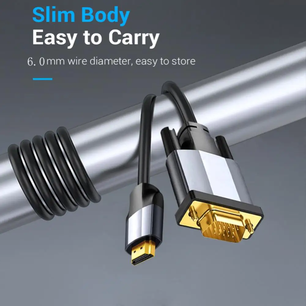 RYRA-HDMI ȣȯ ̺, VGA 1080P HDMI Male-VGA Male  ̺ HDMI- TV Ϳ VGA ڵ ȣȯ