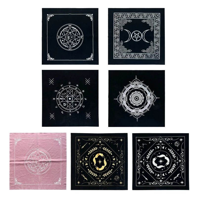 

Square Pendulum Divination Tablecloth Tarots Card Pad Runes Altar Table Cloth