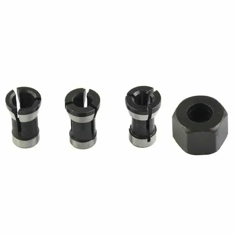 Mandrin D'écrou Pour Machine à Graver M14 - Lot Avec 3 Cônes De Serrage (6,35 Mm, 6 Mm, 3,175 Mm) - Compatible Meuleuse Droite, Fraiseuse - 4