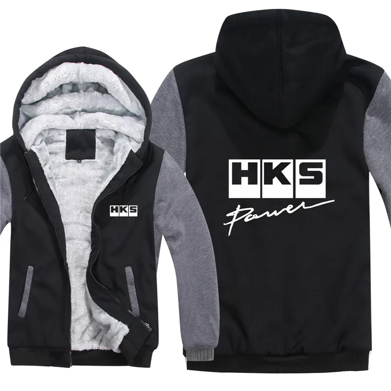 HKS Power and Sports Hoodies Men Streetwear Coat Wool Liner Jacket HKS Sweatshirts Warm Hoody 4