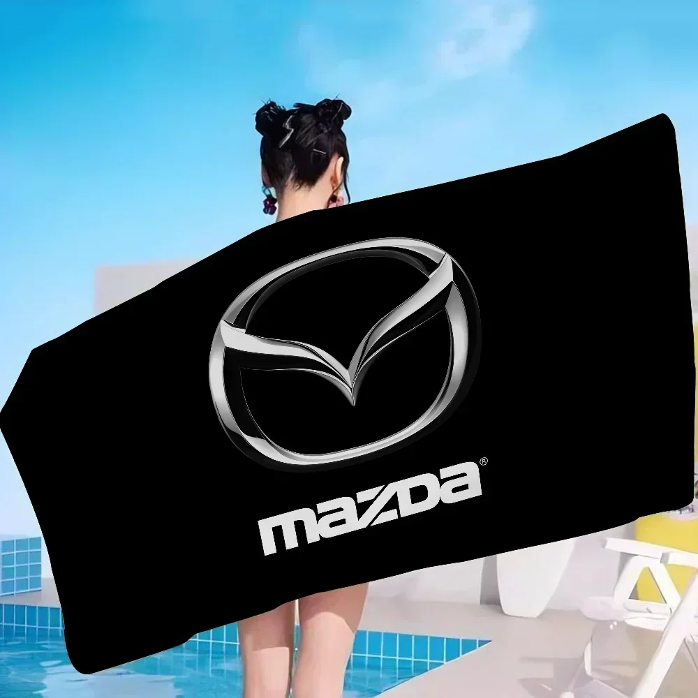 Auto M-Mazda Beach Towels Shower Towel Sauna Travel Spa Microfiber Quick Dry Gym Accessories Cute Room Decor