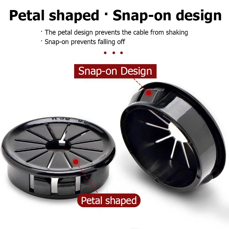 1-100pcs 16 19 21 22 25 28 30 32 35 38 40 45 50-100mm Black Snap