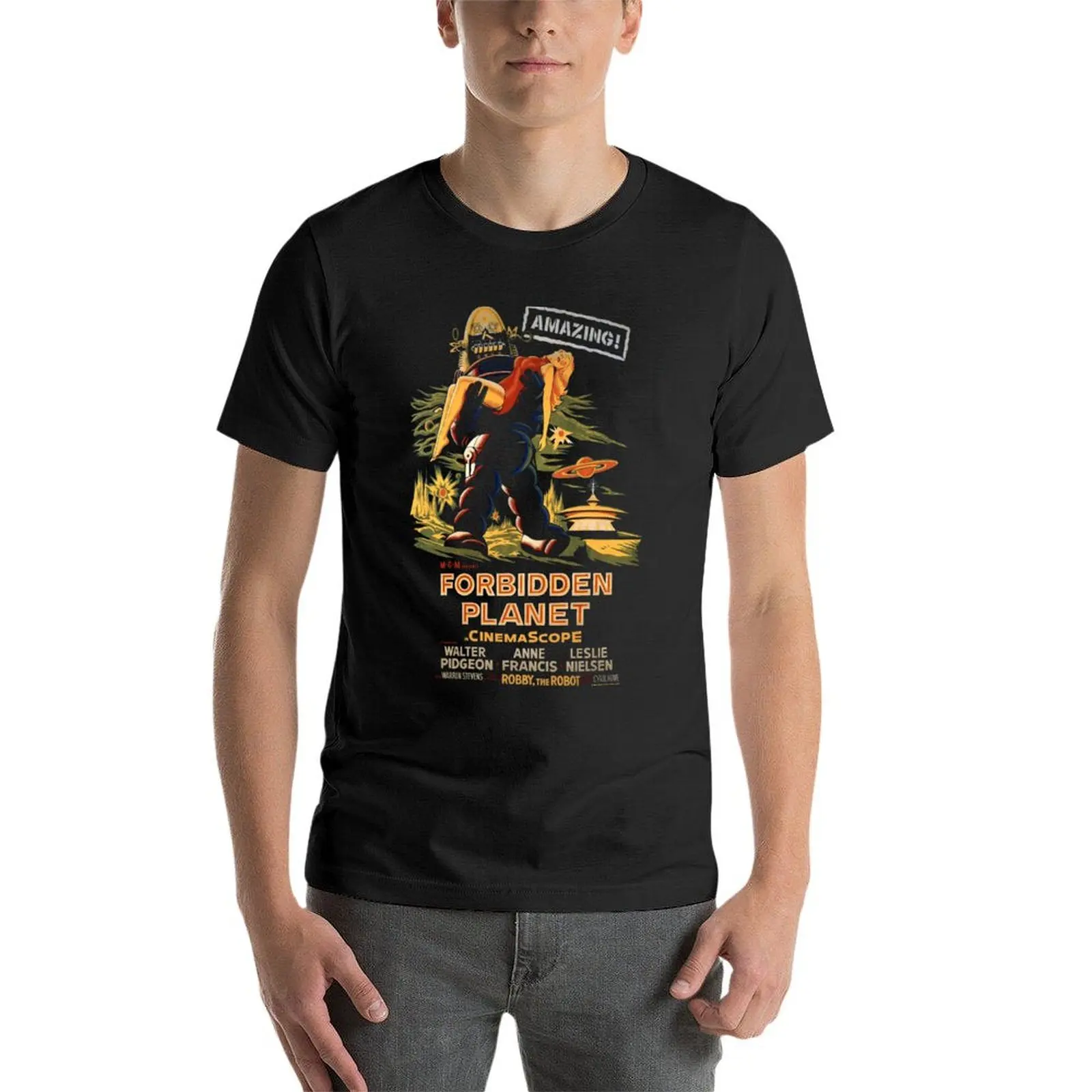 Forbidden Planet 포스터 티셔츠 블라우스, 여름 의류