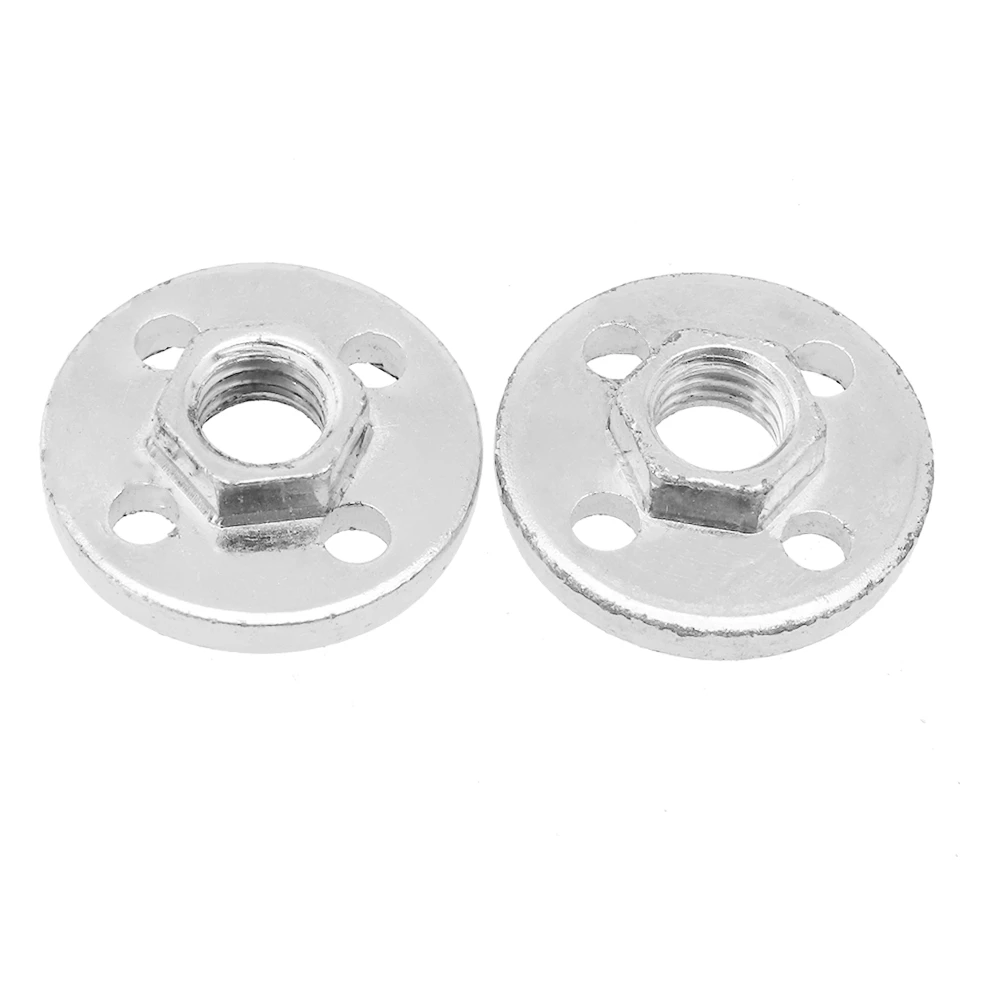 2pcs Thread Angle Grinder Self-Locking Pressing Plate Angle Grinder Quick Release Flange Nut Power Chuck Tools Power Accessories 2pcs locking plate chuck for m14 angle grinder sds quick release nut clamping top self locking pressure plate top bottom