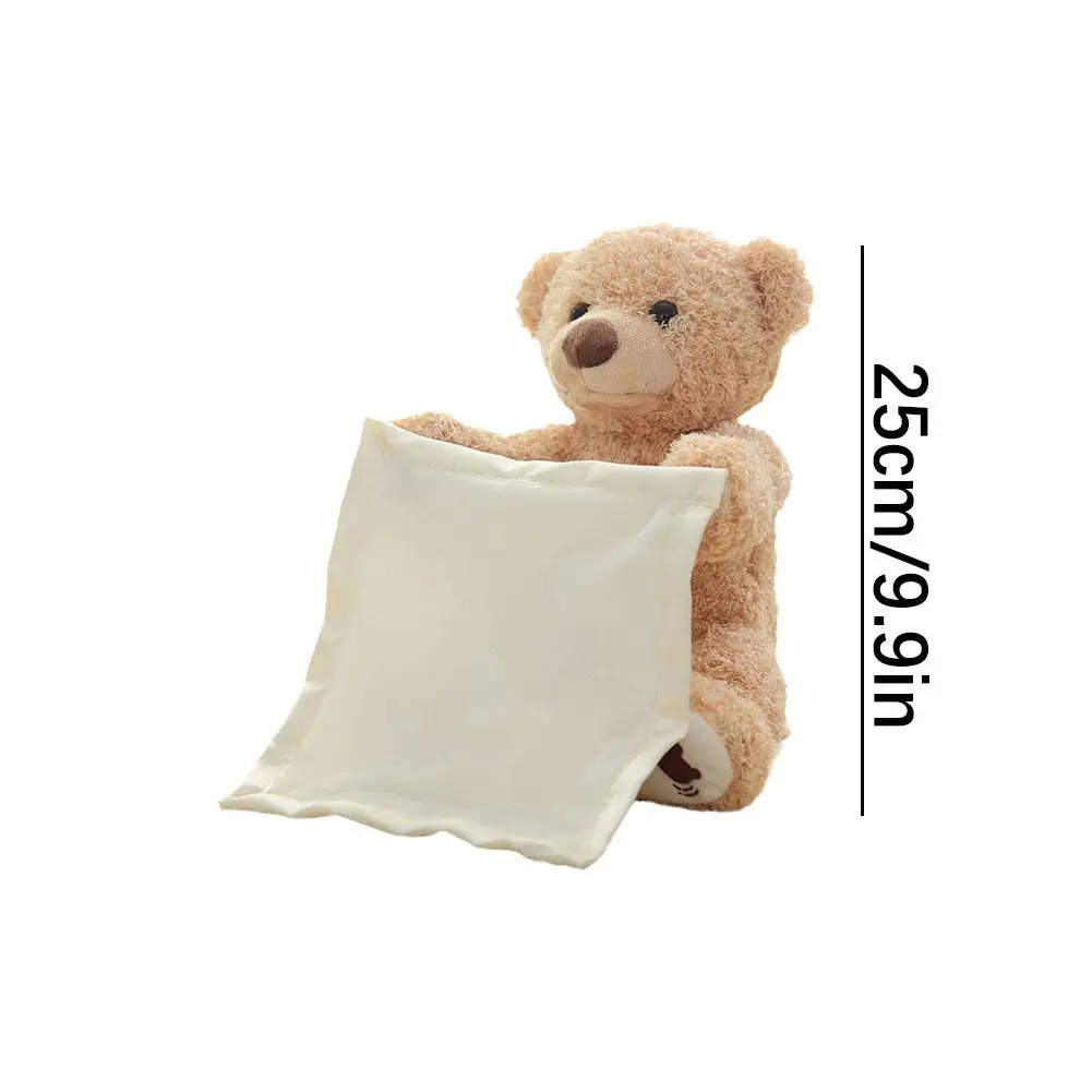 Plush Toys Bear Hide And Seek Plush Toy Talking Music Electric Toy 25CM