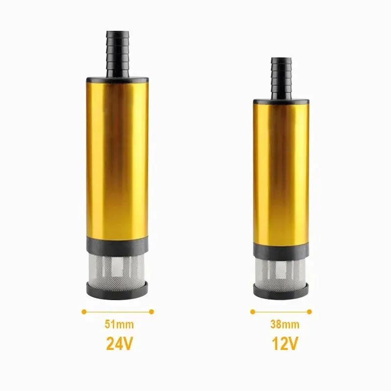 Car Electric Oil Pump 51MM 38MM 12V 24V For Pumping Diesel Oil Water Submersible Aluminum Alloy Shell Fuel Transfer Pump