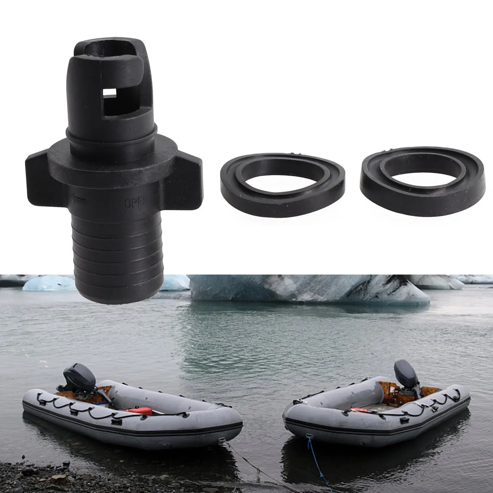 

Boat Air Valve Air Valve Boat Pump Hose Adaptor For Canoe Kayak Parts High Strength Inflatable Boat Plastic 1Pcs