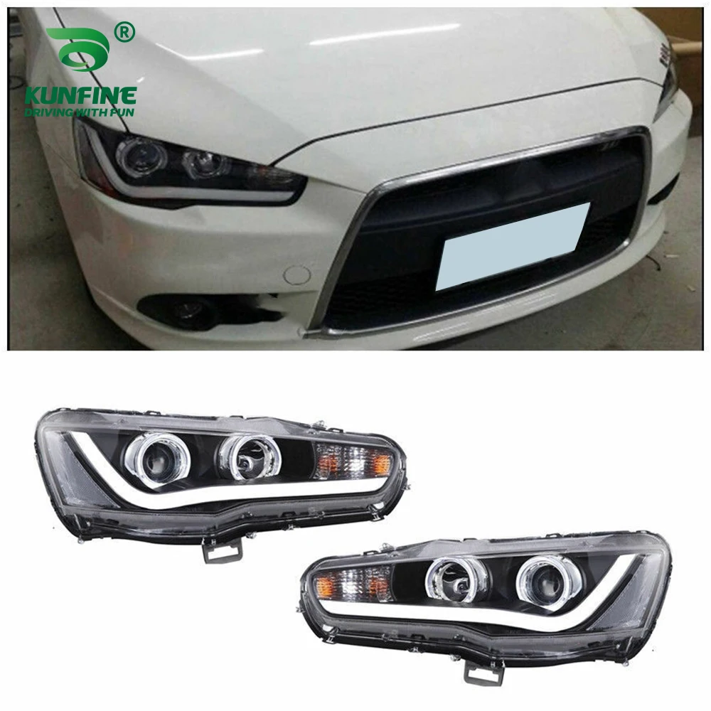 Car Styling Car Headlight Assembly Per Mitsubishi Lancer Evo X 2008-Up Led Head Lamp Car Tuning Light Parts Plug And Play